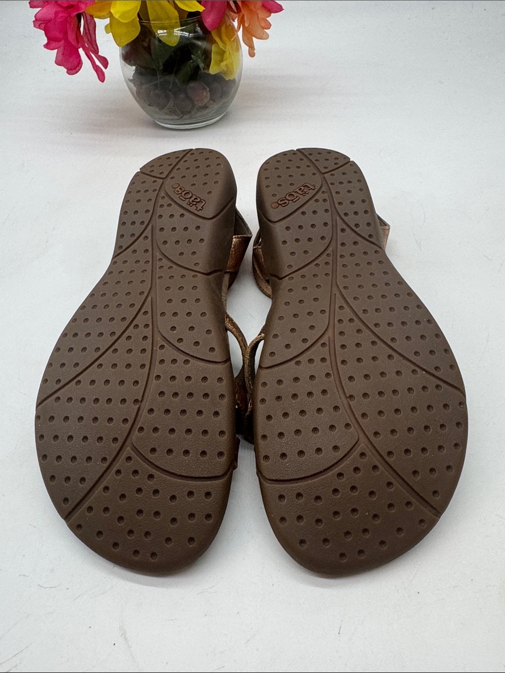 Womens Metallic Gold Strappy Comfort Sandals Size 9 MCS10315A - Picture 5 of 7